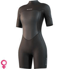 Mystic Womens Brand 3/2mm Back-Zip Shortty Wetsuit - Black 250064
