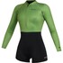 Mystic Womens Lunar 2/2mm Front-Zip Longarm Shorty Wetsuit - Soft Green 240112