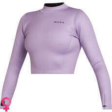 Mystic Womens Lunar 2 Long Sleeve Wetsuit Crop Top - Pink Purple 240221 Mystic Womens Lunar 2 Long Sleeve Wetsuit Crop Top - Pink Purple 240221