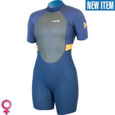 Alder Womens Impact 3/2mm Flatlock Shorty Wetsuit - Blue Ribbon
