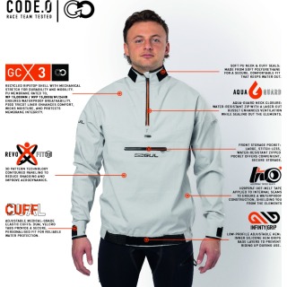 Gul Code Zero Spray Top 2026 - Grey/Orange ST0028