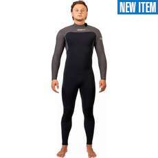 Gul Flexor Yulex 5/4mm Blindstitch Backzip Fullsuit Wetsuit - Black/Grey FX1218