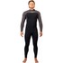 Gul Flexor Yulex 5/4mm Blindstitch Backzip Fullsuit Wetsuit - Black/Grey FX1218