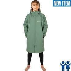 Gul Junior Evo Robe Waterproof Hooded Changing Poncho 2026 - Green/Taupe