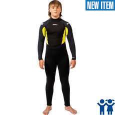 Gul Junior Response NatuR 3/2mm Backzip Wetsuit 2026 - Black/Lime RE1322