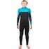 Gul Junior Response FX Chest Zip 3/2 mm BS Wetsuit - Black/Cyan RE1252