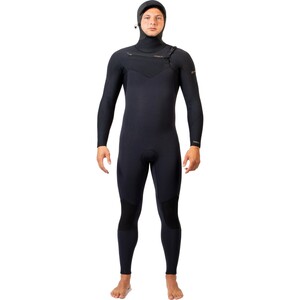 Gul VIPER 6/5/4 Yamamoto Hooded Chest Zip Wetsuit - Black VR1225