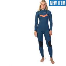 Gul Womens Response Echo 3/2mm Chestzip Flatlock Wetsuit - Blue/Marble