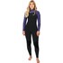 Gul Womens Flexor Yulex 4/3mm BS Chestzip Wetsuit - Black / Tie Bird FX1226