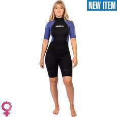 Gul Womens G-Force NatuR 3mm Shorty Wetsuit 2026 - Black/Blue GF3306