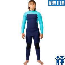 Gul Junior Flexor Yulex 5/4mm Backzip Wetsuit  - Blue/Cyan
