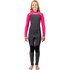 Gul Junior Flexor Yulex 5/4mm Backzip Wetsuit 2026 - Grey/Pink FX1230