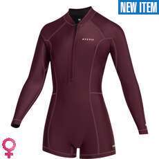 Mystic Womens Lunar 2/2mm Front-Zip Springsuit - Oxblood Red 260070