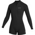 Mystic Womens Lunar 2/2mm Front-Zip Springsuit - Black 260070