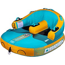 OBrien Barca 2 Person Towable Boat Tube  - Teal/Orange