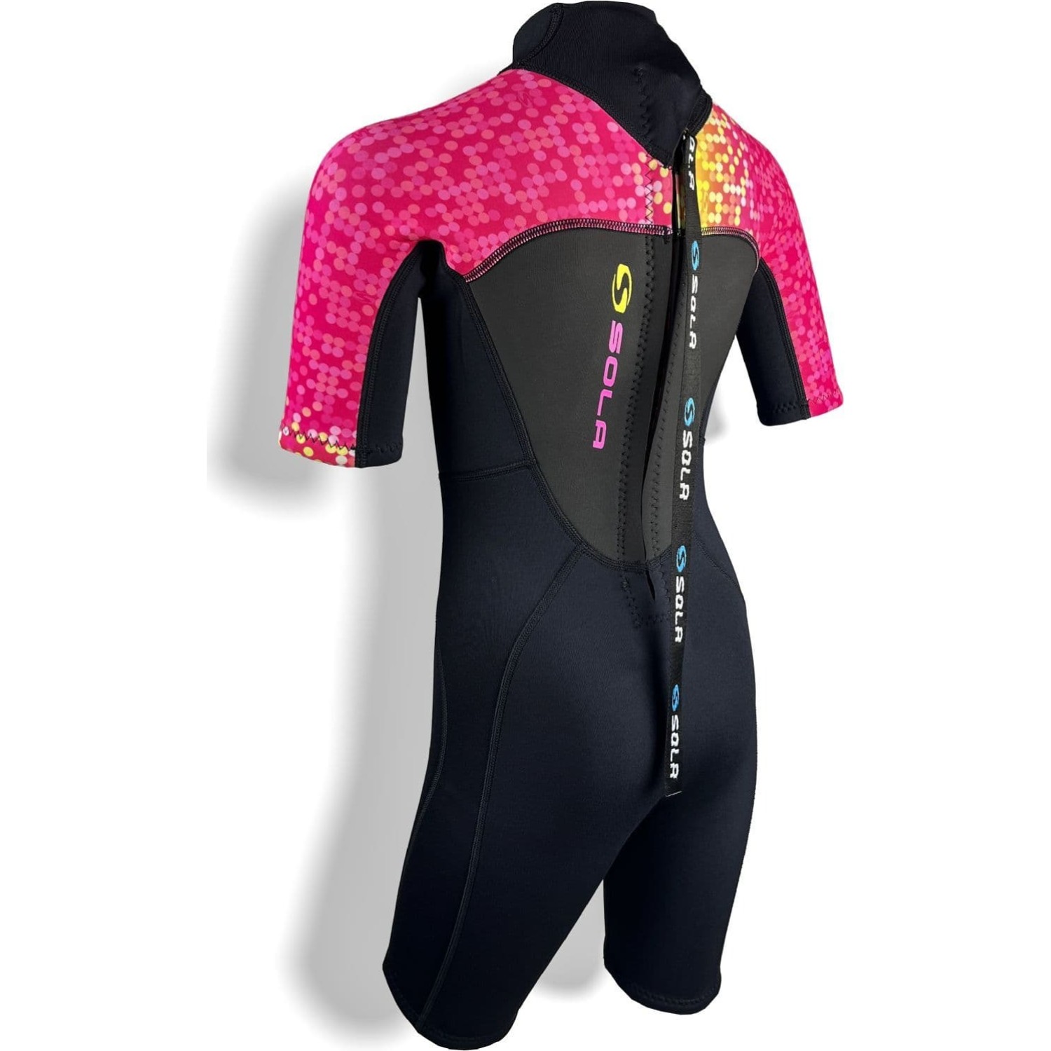 Sola Junior Storm 3/2mm Shorty Wetsuit - Disco Fish A1723
