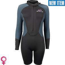 Sola Womens Eclipse Curvy Fit 4/3mm Easy Entry Wetsuit  - Black/Crossstitch