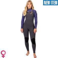 Gul Womens Flexor Yulex 3/2mm Chestzip Blindstitched Wetsuit  - Grey/Tiebird