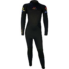Sola Kids Fire 5/4mm Back Zip Wetsuit - Black A1508