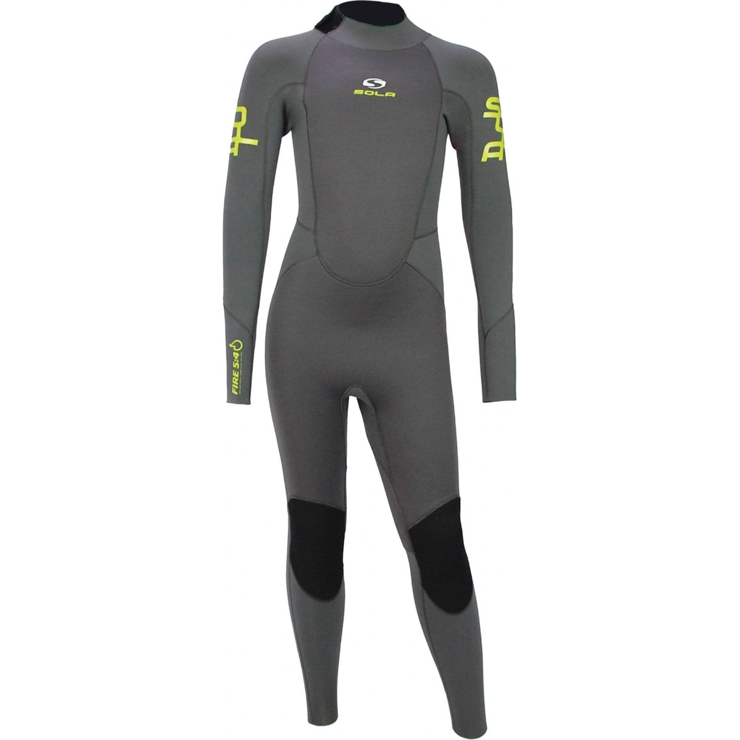Sola Kids Fire 5/4mm Back Zip Wetsuit - Asphalt/Pink A1508