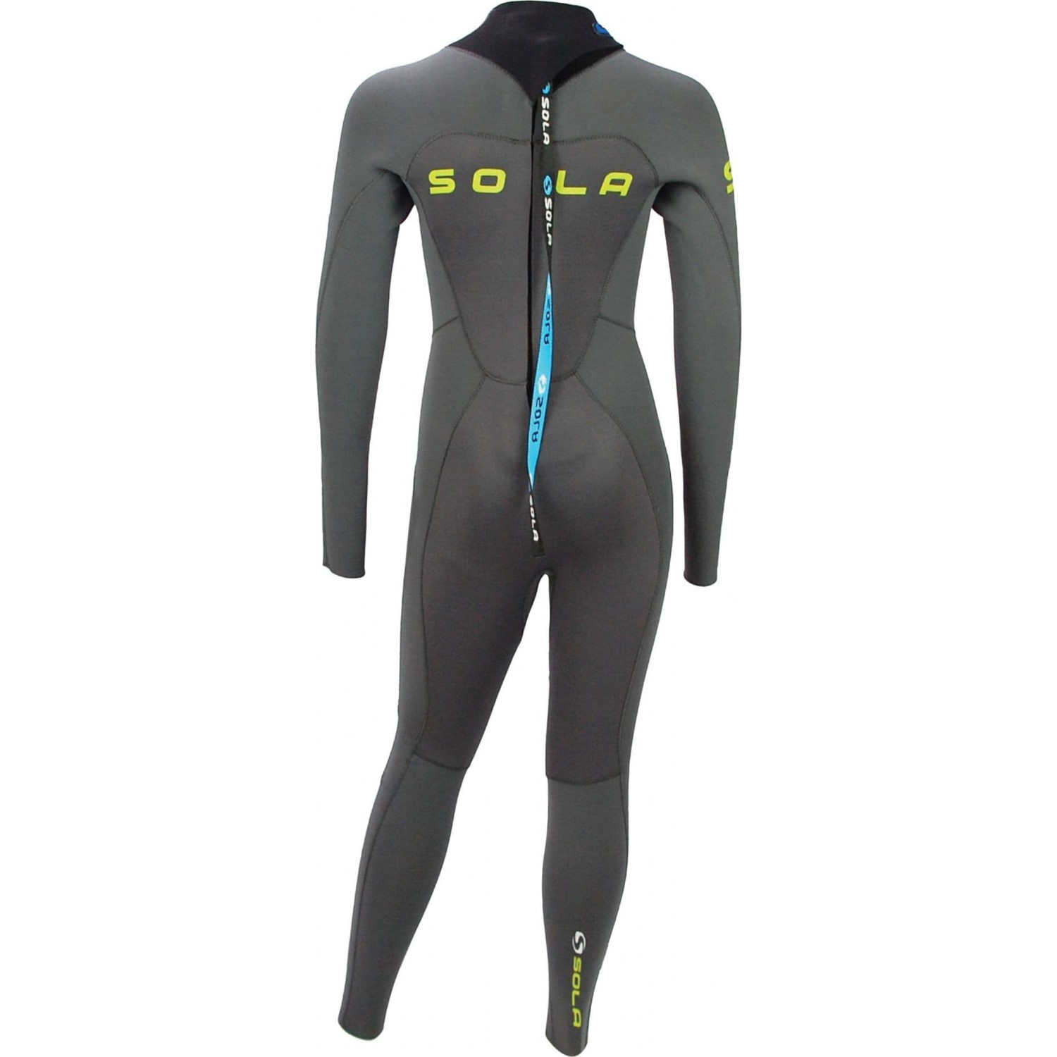 Sola Kids Fire 5/4mm Back Zip Wetsuit - Asphalt/Lime A1508