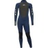 Sola Kids Pheonix 4/3mm Back Zip Wetsuit - Navy/Yellow A1509