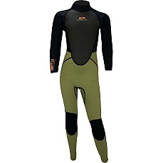 Sola Junior Storm 3/2mm Fullsuit Wetsuit - Black/Khaki Sola Junior Storm 3/2mm Fullsuit Wetsuit - Black/Khaki