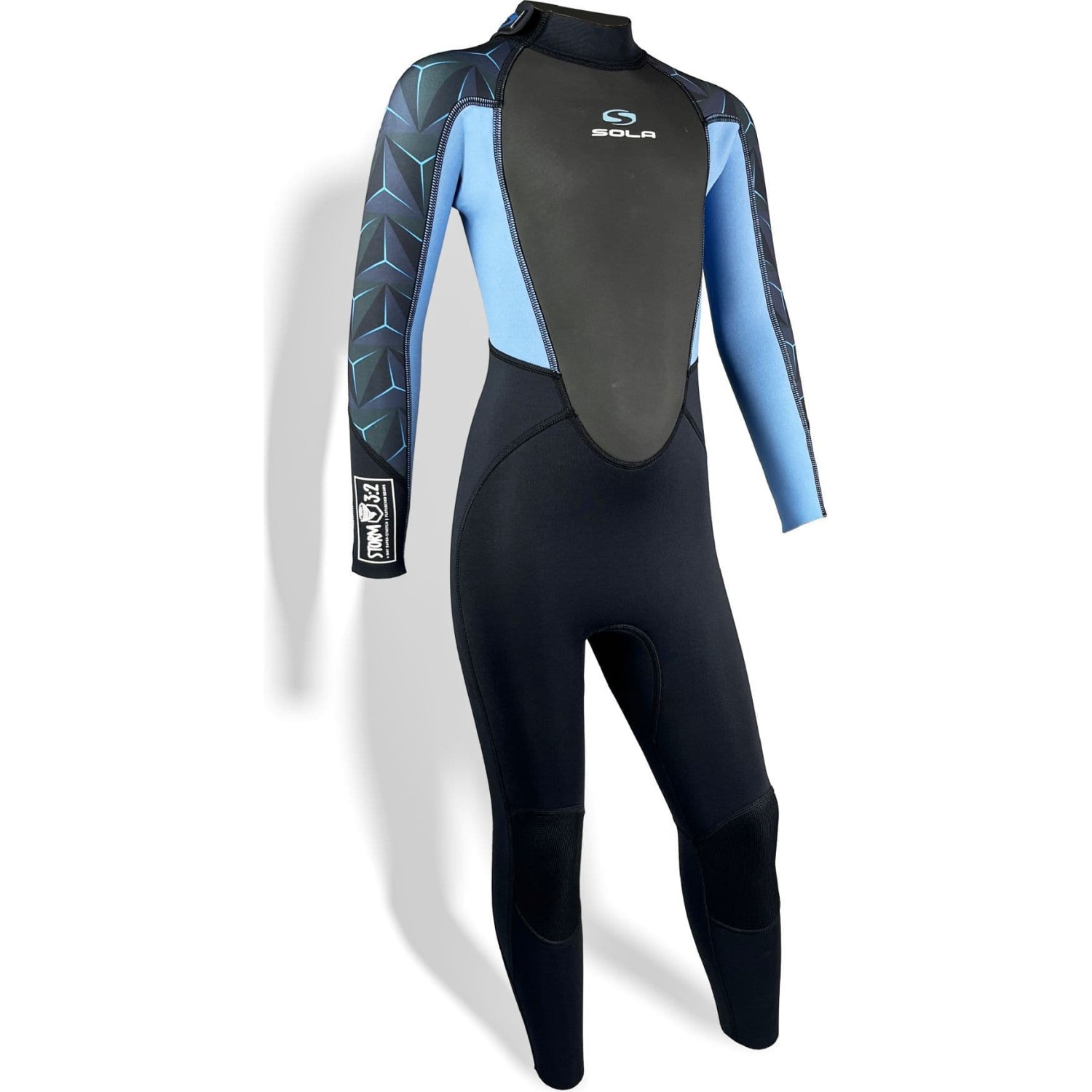 Sola Junior Storm 3/2mm Fullsuit Wetsuit - Blue Steel