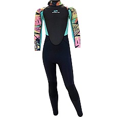 Sola Junior Storm 3/2mm Fullsuit Wetsuit - Summer Floral Sola Junior Storm 3/2mm Fullsuit Wetsuit - Summer Floral