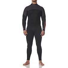 Typhoon Essential 3/2mm Back Zip Wetsuit 2027 - Black/Solar