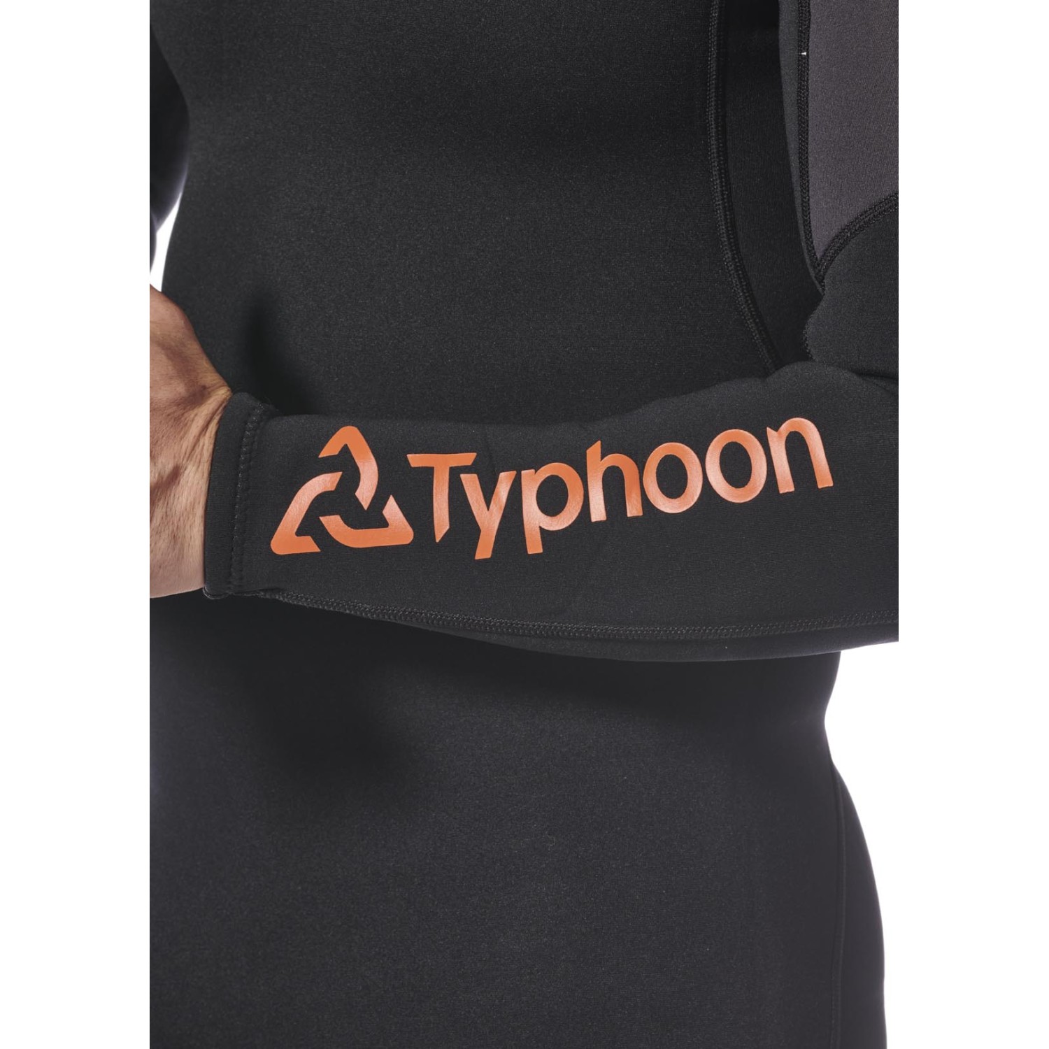 Typhoon Essential 3/2mm Back Zip Wetsuit 2027 - Black/Solar