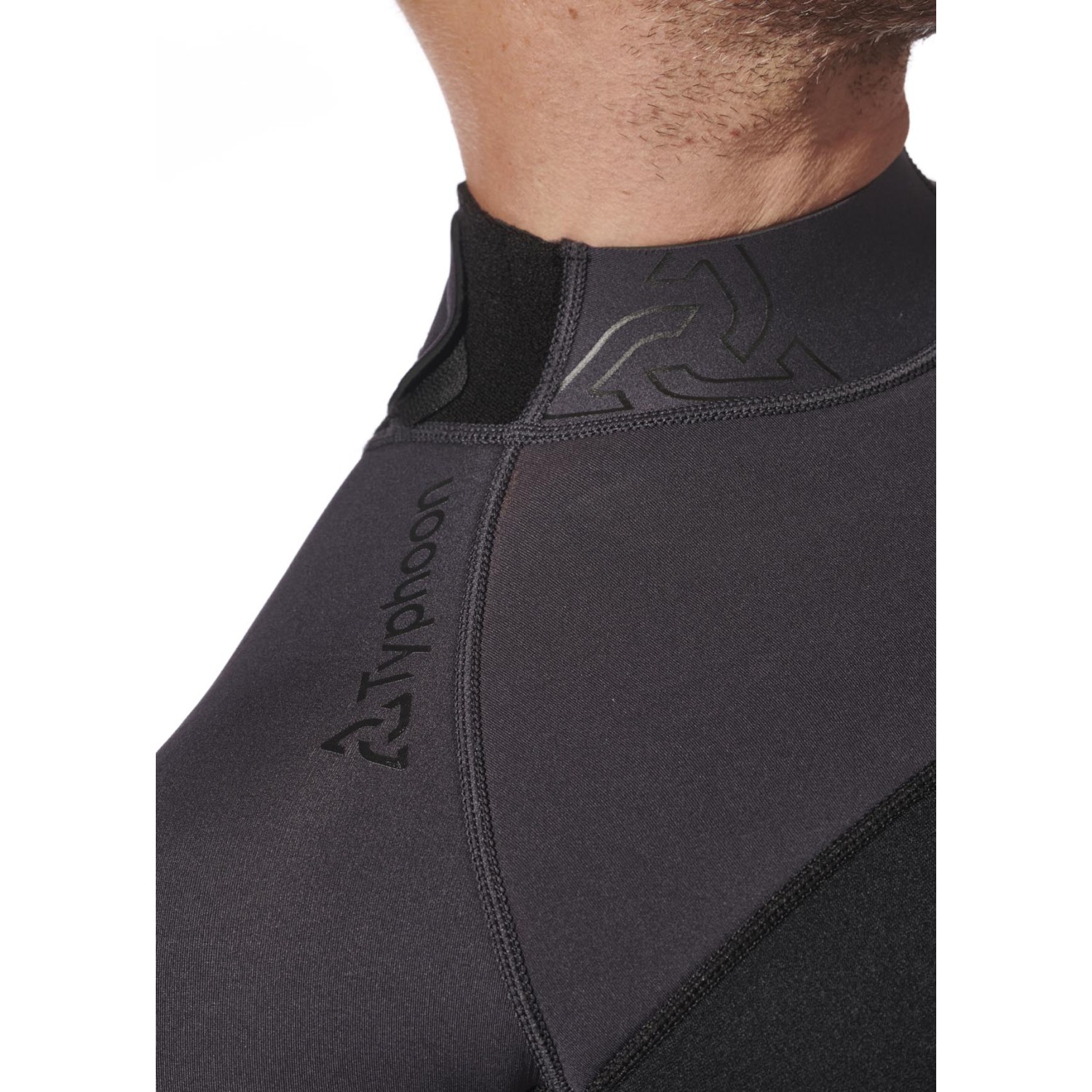 Typhoon Essential 3/2mm Back Zip Wetsuit 2027 - Black/Solar