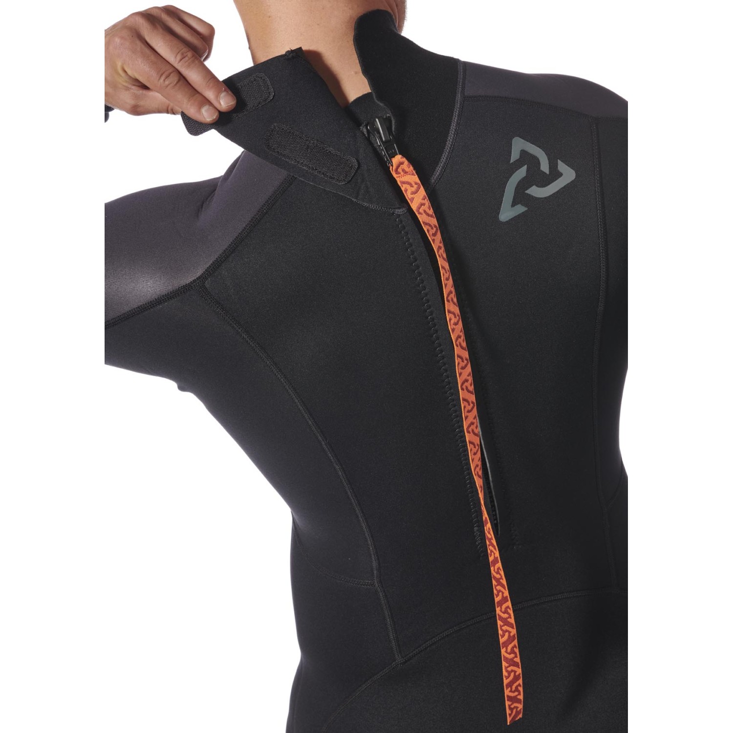 Typhoon Essential 3/2mm Back Zip Wetsuit 2027 - Black/Solar