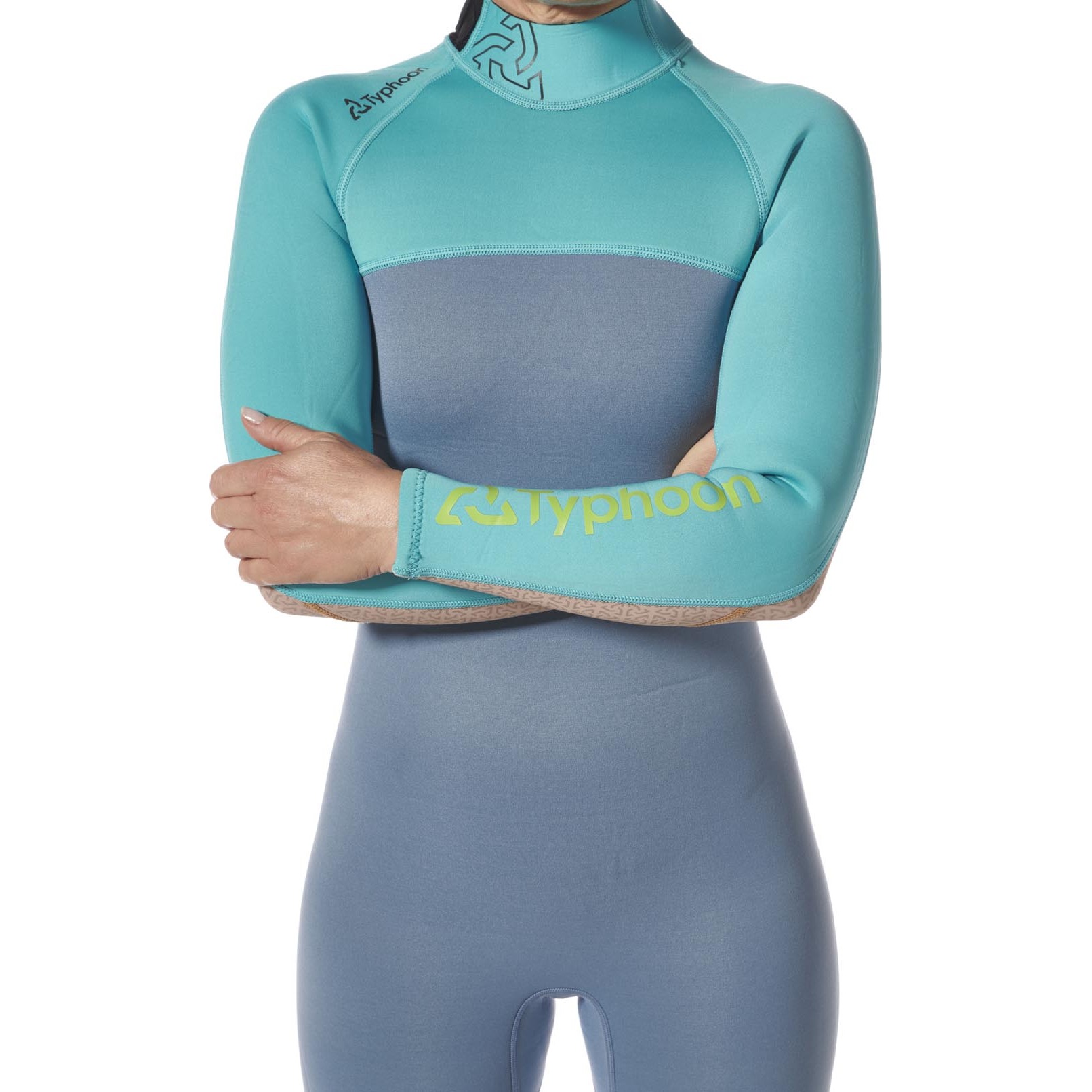 Typhoon Womens Essentia;l 3/2mm Backzip Wetsuit 2027 - Azure/Nimbus