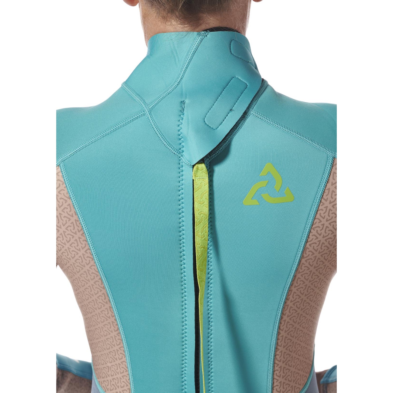 Typhoon Womens Essentia;l 3/2mm Backzip Wetsuit 2027 - Azure/Nimbus