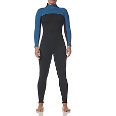 Typhoon Womens Essentia;l 3/2mm Backzip Wetsuit 2027 - Ocean/Black