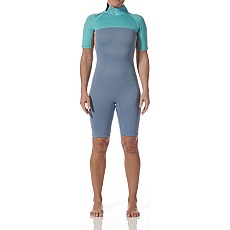 Typhoon Womens Essential 3/2mm Shorty Wetsuit  - Azure/Nimbus