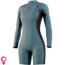Mystic Womens HAVEN 3/2 Front-Zip Longarm Shorty Wetsuit  - Teal 250044