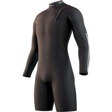 Mystic The One 3/2 Front-Zip Longarm Shorty Wetsuit 2025 - Black 250620 Mystic The One 3/2 Front-Zip Longarm Shorty Wetsuit 2025 - Black 250620