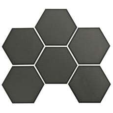 Seadek Hex Pads - 150mm Non Slip Self Adhesive Hex Pads 3mm - Black [6 Pack]
