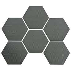 Seadek Hex Pads - 150mm Non Slip Self Adhesive Hex Pads 3mm - Dark Grey [6 Pack]
