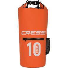 Cressi Dry Bag Back Pack with Zip Pocket - 10L - Orange