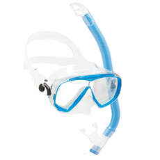 Cressi Estrella VIP Junior Age 7-10 Mask & Snorkel Set - Clear/Blue