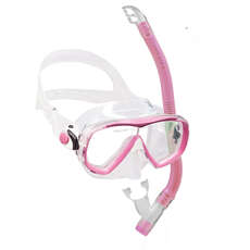 Cressi Estrella VIP Junior Age 7-10 Mask & Snorkel Set - Clear/Pink