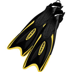 Cressi Palau Long Adjustable Fins Snorkelling Fins - Black/Yellow
