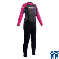 Gul Junior Girls G-FORCE Steamer Wetsuit - Black/Deep Pink