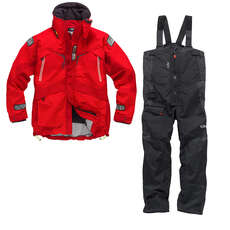 Gill Os23 Ensemble Veste Et Pantalon De Navigation Combo - Rouge / Graphite