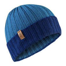 Gill Wide Rib Knit Beanie - Blue