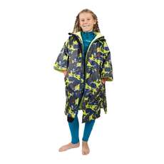 Gul Junior Evo Robe Waterproof Hooded Changing Poncho - Black/Camo
