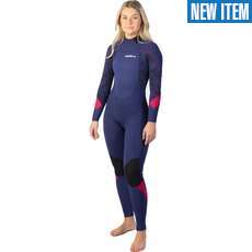 Gul Womens Response 4/3mm BS Wetsuit - Blue / Paisley 2025